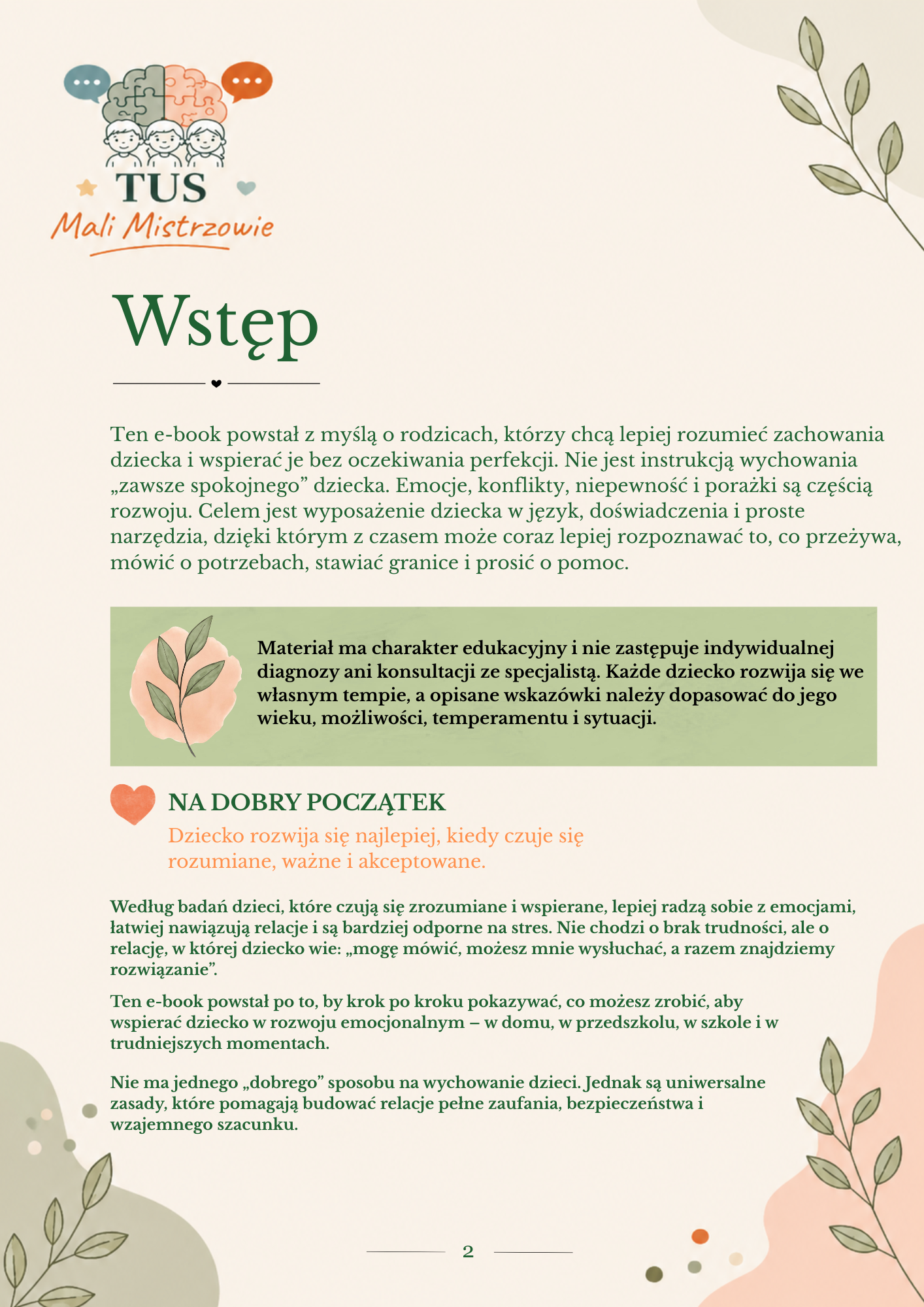 Wstęp do e-booka Mały Mistrz Emocji